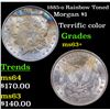 Image 1 : 1885-o Rainbow Toned Morgan Dollar $1 Grades Select+ Unc