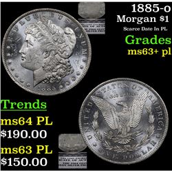 1885-o Morgan Dollar $1 Grades Select Unc+ PL