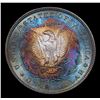 Image 3 : 1887-p Rainbow Toned Morgan Dollar $1 Grades Choice Unc