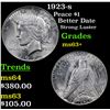 Image 1 : 1923-s Peace Dollar $1 Grades Select+ Unc