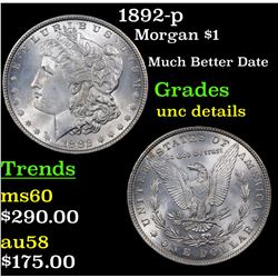 1892-p Morgan Dollar $1 Grades Unc Details