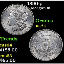 1890-p Morgan Dollar $1 Grades Choice Unc