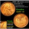 Image 1 : 1909 vdb mint error Lincoln Cent 1c Grades Gem+ Unc RD