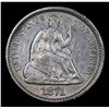 Image 2 : 1871-p Seated Liberty Half Dime 1/2 10c Grades BU+