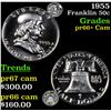 Image 1 : 1955 Franklin Half Dollar 50c Grades GEM++ Proof Cameo