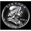 Image 2 : 1955 Franklin Half Dollar 50c Grades GEM++ Proof Cameo