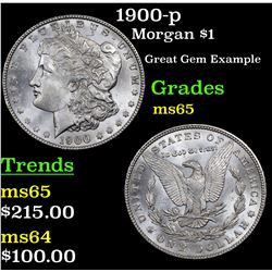 1900-p Morgan Dollar $1 Grades GEM Unc