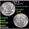 Image 1 : 1900-p Morgan Dollar $1 Grades GEM Unc