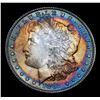 Image 2 : 1887-p Rainbow Toned Morgan Dollar $1 Grades Choice+ Unc