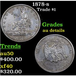 1878-s Trade Dollar $1 Grades AU Details