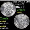 Image 1 : 1886-p Vam 6 LDS Morgan Dollar $1 Grades GEM+ Unc