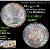 Image 1 : 1887/18-7-p Rainbow Toned Vam 11 Morgan Dollar $1 Grades Choice+ Unc