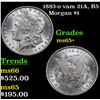 Image 1 : 1883-o vam 21A, R5 Morgan Dollar $1 Grades GEM+ Unc
