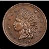 Image 2 : 1864 indian Fuld 5a-1a Civil War Token 1c Grades Choice AU/BU Slider