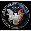 Image 3 : 1994 Rainbow Toned Silver Eagle Dollar $1 Grades GEM++ Proof Deep Cameo
