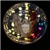 Image 7 : 1994 Rainbow Toned Silver Eagle Dollar $1 Grades GEM++ Proof Deep Cameo