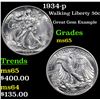 Image 1 : 1934-p Walking Liberty Half Dollar 50c Grades GEM Unc