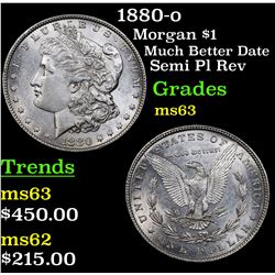 1880-o Morgan Dollar $1 Grades Select Unc