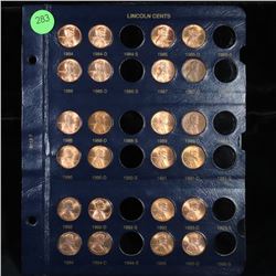 Partial Lincoln Cent Page 1984-1995 24 coins