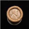 Image 3 : Mixed small cents 1c orig shotgun roll, 1918-s Wheat Cent, 1891 Indian Cent other end