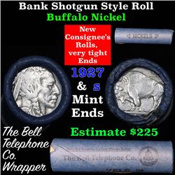 Buffalo Nickel Shotgun Roll in Old Bank Style 'Bell Telephone'  Wrapper 1927 & s Mint Ends