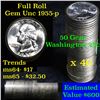 Image 1 : 1955-p Washington Quarter 25c roll, 40 pieces