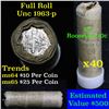 Image 1 : Uncirculated 1963-p Roosevent Dime 10c orig shotgun roll
