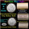 Image 1 : ***Auction Highlight*** Full solid Semi Key date 1890-cc Morgan silver dollar roll, 20 coins (fc)