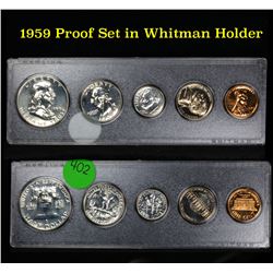 1959 Proof Set In Whitman Holder Cameo Nickel
