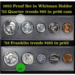1953 Proof Set In Whitmen Holder Cameo Quarter