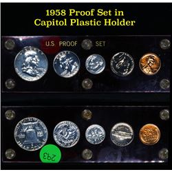 1958 Proof Set in Capital Plastic Holder