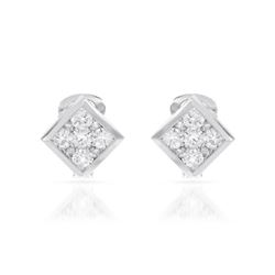 2 CTW Diamond Earrings 14K White Gold - REF-203R3K