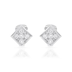 2 CTW Diamond Earrings 14K White Gold - REF-203R3K