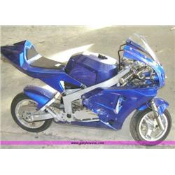 APC blue 43cc gas chopper scooter