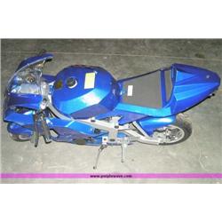 APC blue 43cc gas chopper scooter