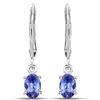 0.88 ctw Tanzanite Earrings 14K White Gold - REF-27R4K