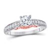 Diamond Solitaire Bridal Wedding Engagement Ring 5/8 Cttw 14kt White Gold
