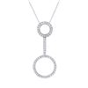 Image 1 : 0.71 CTW Diamond Necklace 18K White Gold - REF-85W4H