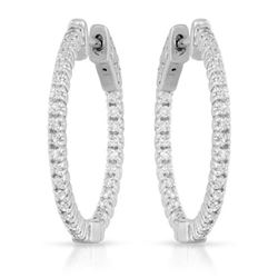 0.57 CTW Diamond Earrings 14K White Gold - REF-81R2K