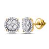 Image 1 : Diamond Cindy's Dream Cluster Earrings 1/4 Cttw 10kt Yellow Gold