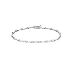 1.36 CTW Diamond Bracelet 18K White Gold - REF-116M9F