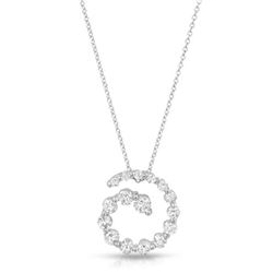 1 CTW Diamond Necklace 14K White Gold - REF-77F3N