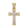 Image 1 : Diamond Flared Cross Charm Pendant 1.00 Cttw 10kt Yellow Gold