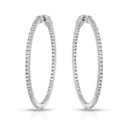 1.21 CTW Diamond Earrings 14K White Gold - REF-160X7R