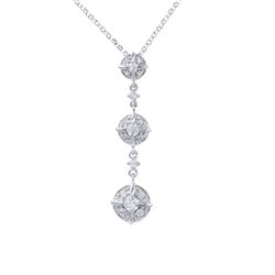 0.39 CTW Diamond Necklace 14K White Gold - REF-32N8Y