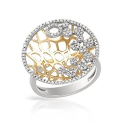 0.52 CTW Diamond Ring 14K 2Tone Gold - REF-50N5Y