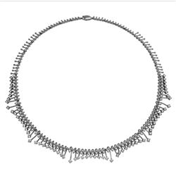 5.39 CTW Diamond Necklace 14K White Gold - REF-404Y6X