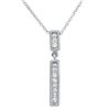 Image 1 : 0.12 CTW Diamond Necklace 14K White Gold - REF-16H3M