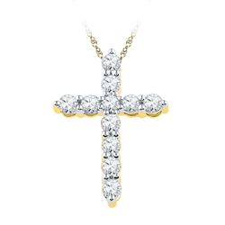 Diamond Cross Religious Pendant 1/3 Cttw 10kt Yellow Gold