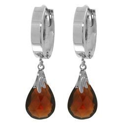 Genuine 6 ctw Garnet Earrings 14KT White Gold - REF-47Y4F